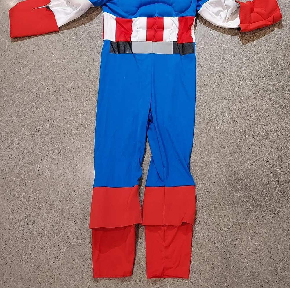 *SHIPS SAME/NEXT DAY* New Captain America Costume w/ padded muscles Sizes Avail